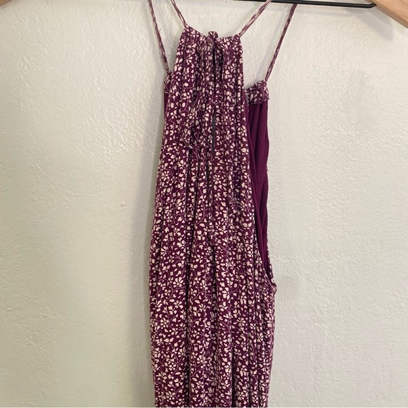 Anthroplogie Maeve womens Claremonto floral jumpsuit size medium NWT purple - Picture 7 of 7